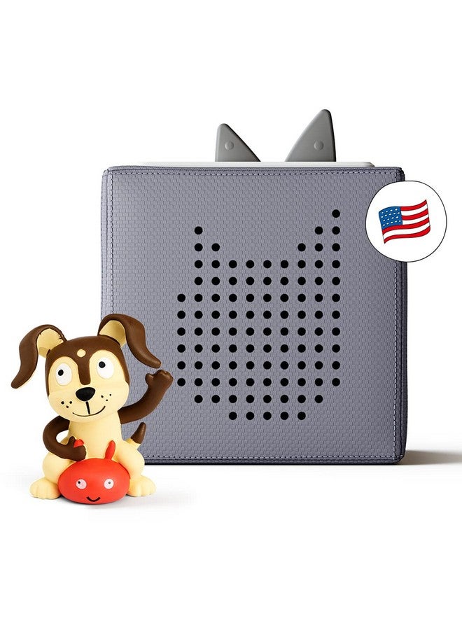 Toniebox Audio Player Starter Set With Playtime Puppy - Listen, Learn, And Play With One Huggable Little Box - Gray