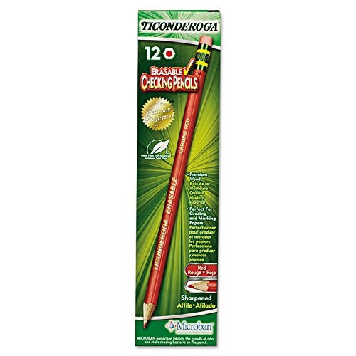Ticonderoga قلم رصاص ملون قابل للمسح Ticonderoga 14259، 2.6 مم، رأس/برميل CME، دزينة - Image 1