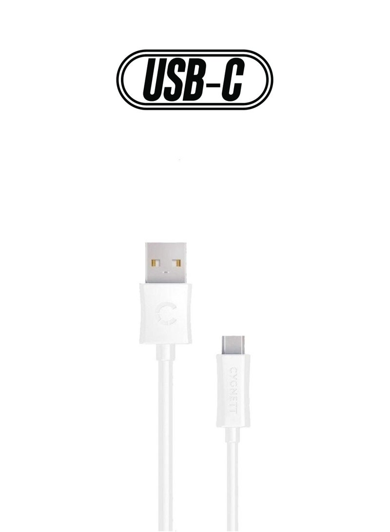 CYGNETT Usb-C Cable (Usb-C To Usb-A Cable, Usb Type-C Cable For Samsung, Pixel, Ipad Pro, Nintendo Switch And More) - 1m, White