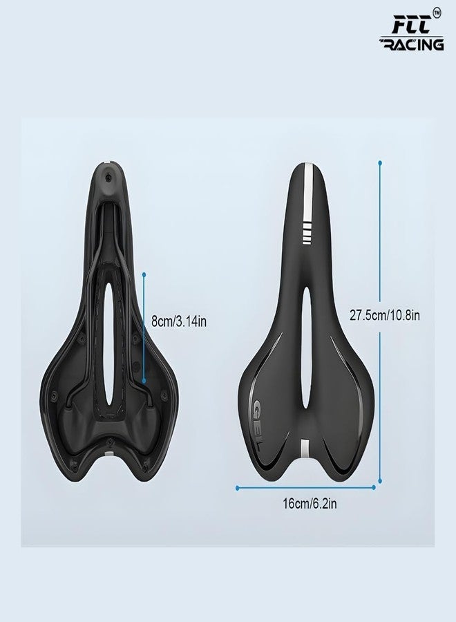 FCCRACING FCC Racing Gel Bicycle Saddle Seat Comfortable Soft Bike Saddle for Men & Women | Shock Absorbing, Waterproof & Breathable Gel Padded Seat for MTB, Road, Hybrid & Exercise Bikes - Image 5