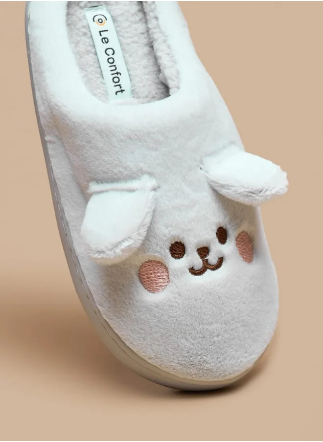 لو كونفورت Ear Applique Bedroom Slippers