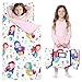 JOIEDOMI Toddler Sleeping Bag for Kids 55x30 Nap Mat with Removable Pillow and Minky Blanket for Toddler Ages 37 Roll Up Kids Sleeping Bag for Boys Girls Kindergarten Daycare Sleepover Mermaid - Image 3