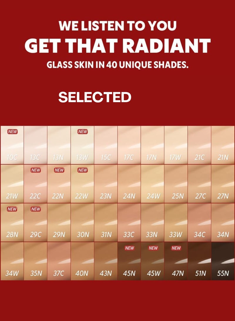 ترتر كريم أساس TIRTIR Mask Fit 29N باللون البيج الأحمر الطبيعي | تغطية كاملة، خفيف الوزن، مناسب للبشرة، لمسة نهائية لامعة حريرية، كريم أساس كوري مبطن - Image 4