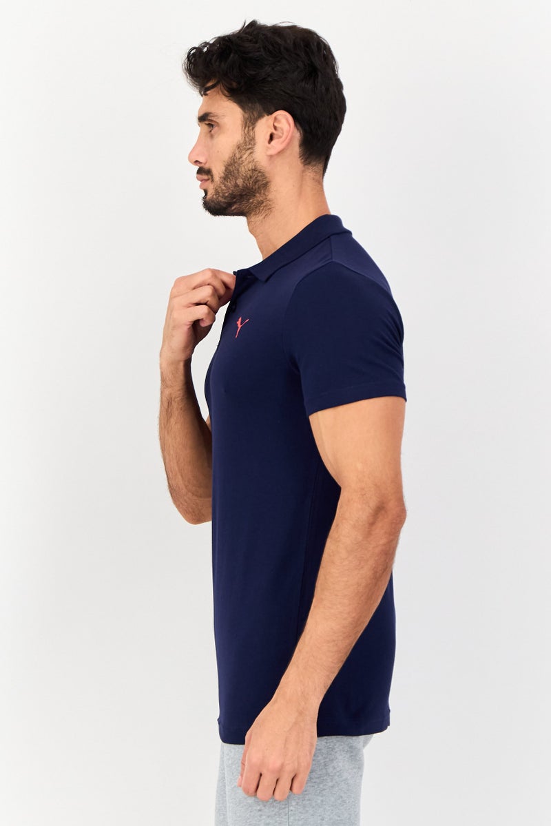 PUMA تي شيرت بولو للرجال بأكمام قصيرة مناسب للرياضة في الهواء الطلق، أزرق داكن - Image 2