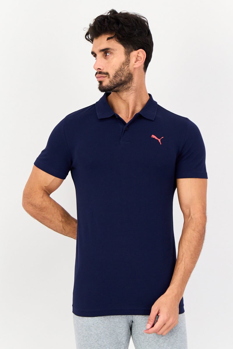 PUMA تي شيرت بولو للرجال بأكمام قصيرة مناسب للرياضة في الهواء الطلق، أزرق داكن - Image 1