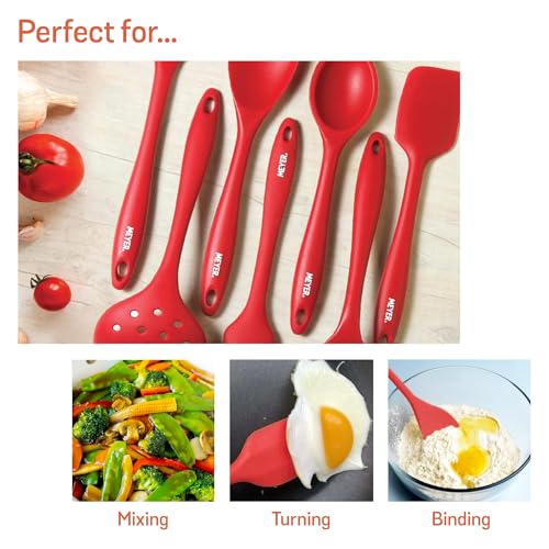 Meyer Silicon Turner | Stainless Steel Core | Food Grade Silicone | Ideal Thickness | Use for Flipping, Turning, Scrapping, Mixing | Non-Stick, Flexible, Heat Resistant, Stylish Design - Image 3