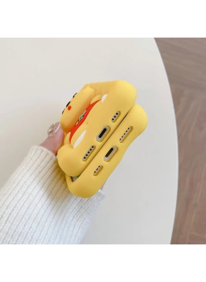 Stylish 3D Cartoon Case Compatible for iPhone 11, All-Round Protection, Anti-Slip, Scratch-Resistant, and Fun Aesthetic Cover (Pooooh With PoP Socket) - Image 2