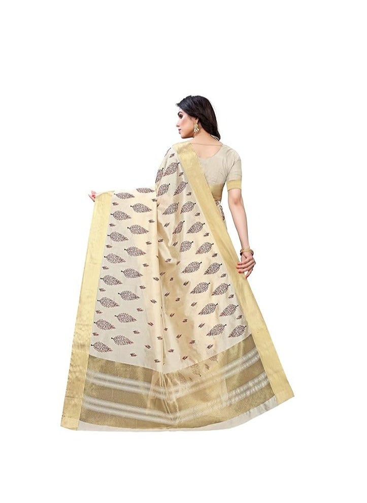 Accessorize Kingdom - Accessorize Kingdom  Women Cotton Silk Standard Length Saree - Image 1