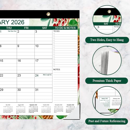 Nokingo Desk Calendar 2026-2027, Runs Apr 2026 to Jun 2027, Desk-Calendar with to-do List, 140gsm Paper, 15 Monthly, 17" x 12" Calendar 2026-2027, Desk Calendars for School, Home or Office - Image 2