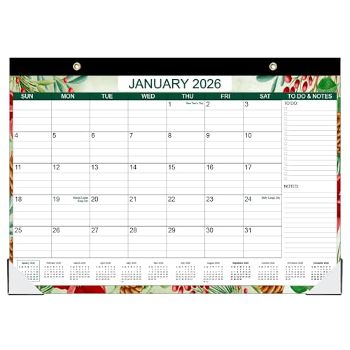 Nokingo Desk Calendar 2026-2027, Runs Apr 2026 to Jun 2027, Desk-Calendar with to-do List, 140gsm Paper, 15 Monthly, 17" x 12" Calendar 2026-2027, Desk Calendars for School, Home or Office - Image 1