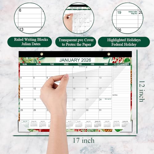 Nokingo Desk Calendar 2026-2027, Runs Apr 2026 to Jun 2027, Desk-Calendar with to-do List, 140gsm Paper, 15 Monthly, 17" x 12" Calendar 2026-2027, Desk Calendars for School, Home or Office - Image 3
