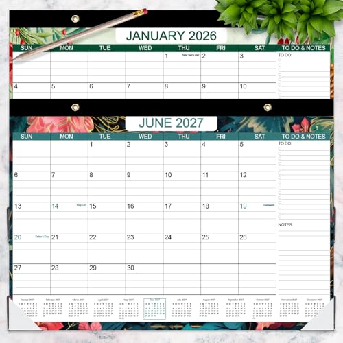 Nokingo Desk Calendar 2026-2027, Runs Apr 2026 to Jun 2027, Desk-Calendar with to-do List, 140gsm Paper, 15 Monthly, 17" x 12" Calendar 2026-2027, Desk Calendars for School, Home or Office - Image 5