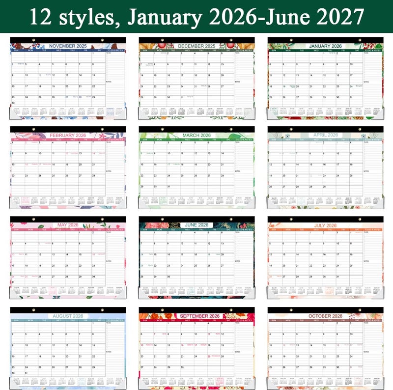 Nokingo Desk Calendar 2026-2027, Runs Apr 2026 to Jun 2027, Desk-Calendar with to-do List, 140gsm Paper, 15 Monthly, 17" x 12" Calendar 2026-2027, Desk Calendars for School, Home or Office - Image 4