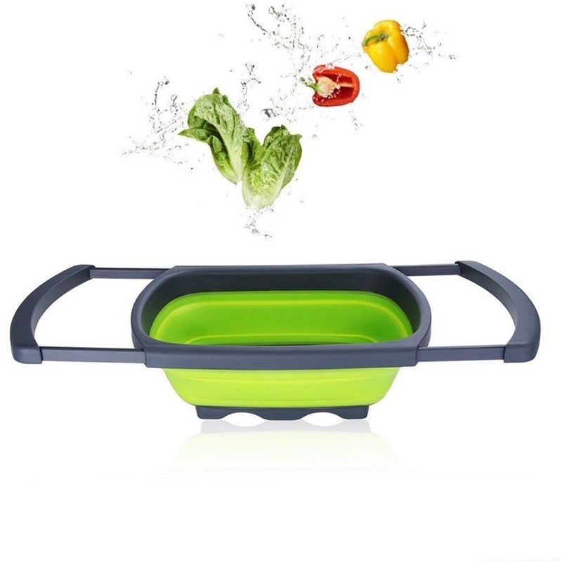Killerzone Collapsible Colanders Kitchen Strainer SpaceSaver Folding Strainer Colander with Extendable Handles Food Grade Dishwasher Safe - Image 4