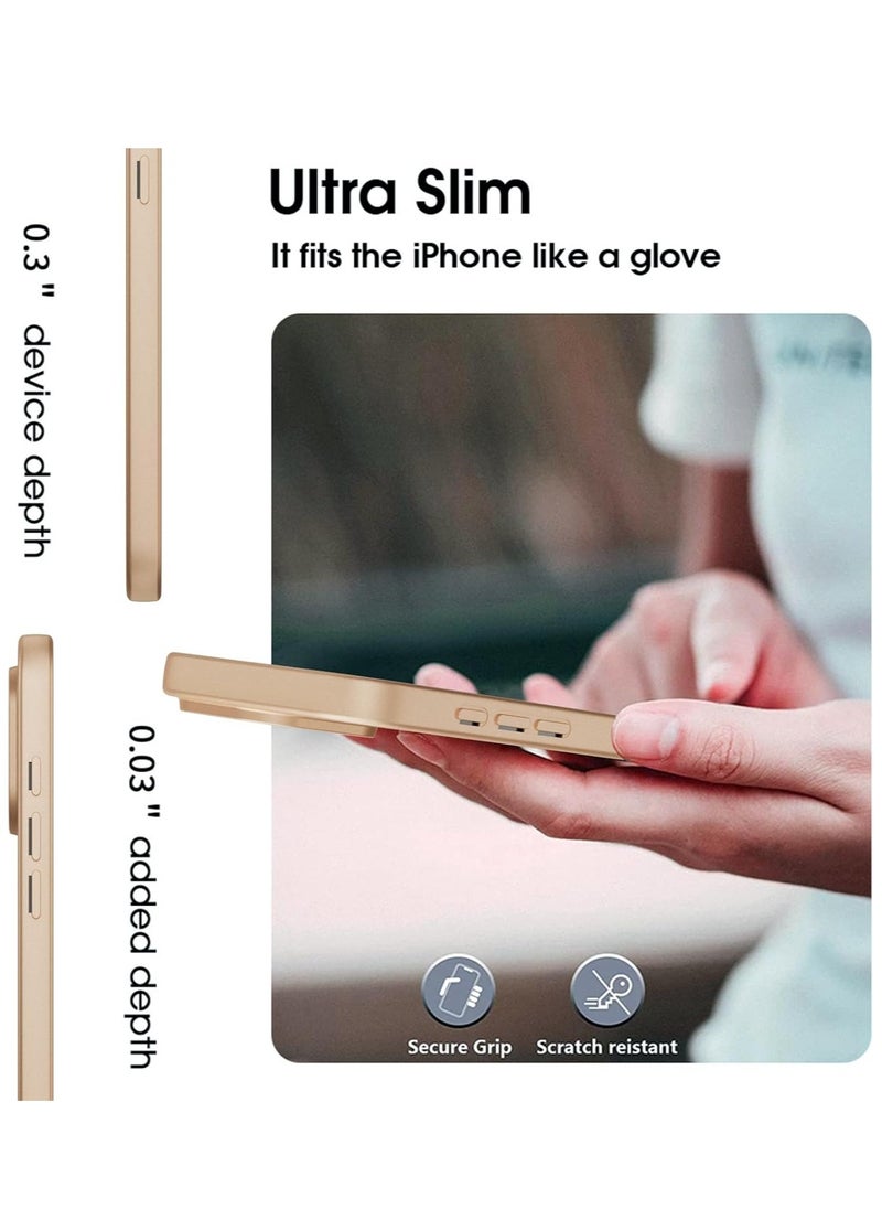 Generic iPhone 16 Pro Max Ultra-Thin Matte Gold Case – Soft Touch Cover with Camera Lens and Screen Protectors, Anti-Scratch Shockproof Slim Design  - Image 4