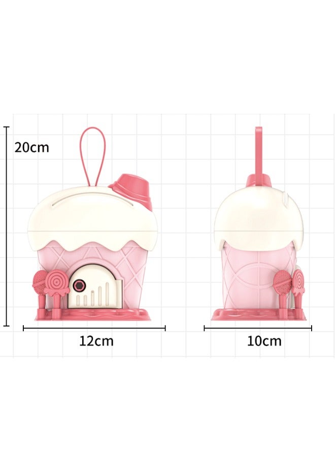 Aikenn Piggy Bank Toys,Ice cream House Piggy Bank,for 5 6 7 8 9 10 Year Old Girl Gifts, Money Saving Box for Teen Toys Age 6-8-10-12, Christmas Birthday Gifts, Stuff ATM Machine for Kids 5-7 - Image 2