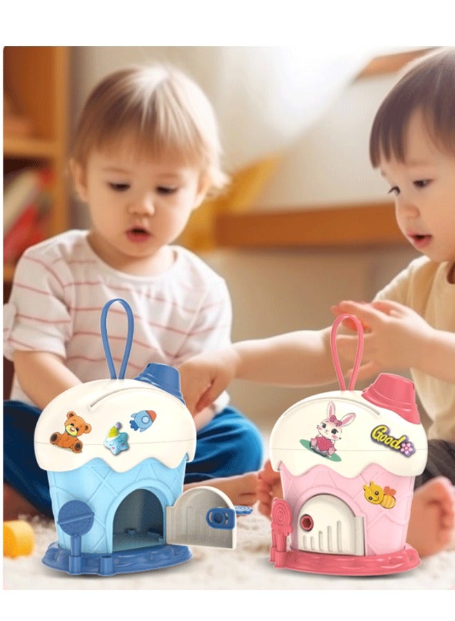 Aikenn Piggy Bank Toys,Ice cream House Piggy Bank,for 5 6 7 8 9 10 Year Old Girl Gifts, Money Saving Box for Teen Toys Age 6-8-10-12, Christmas Birthday Gifts, Stuff ATM Machine for Kids 5-7 - Image 3