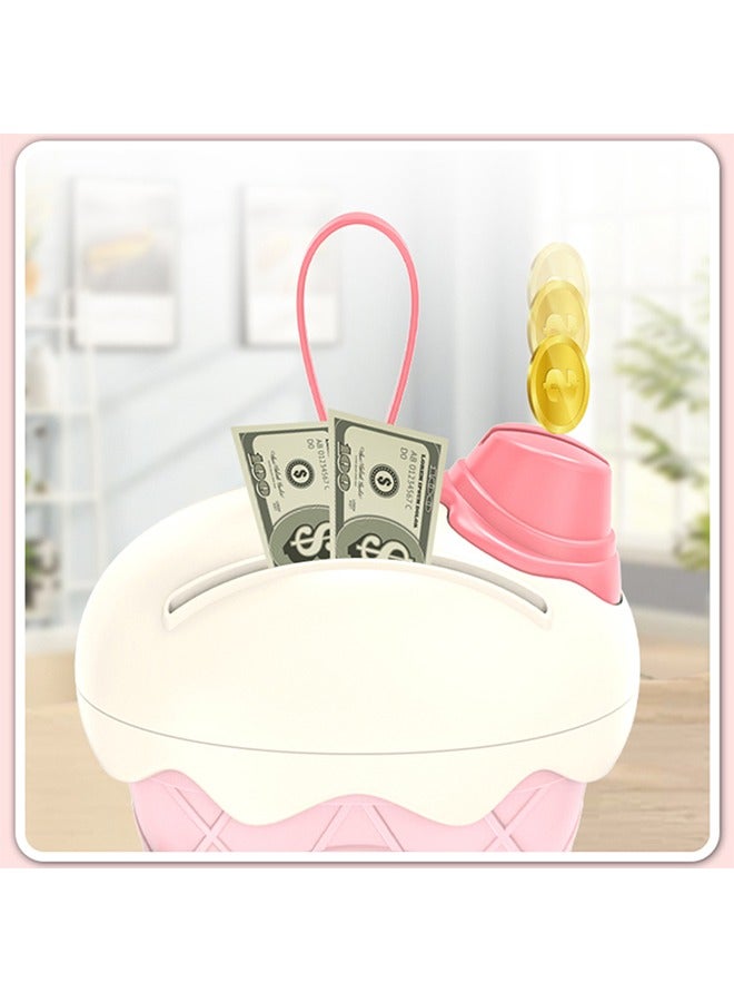 Aikenn Piggy Bank Toys,Ice cream House Piggy Bank,for 5 6 7 8 9 10 Year Old Girl Gifts, Money Saving Box for Teen Toys Age 6-8-10-12, Christmas Birthday Gifts, Stuff ATM Machine for Kids 5-7 - Image 5