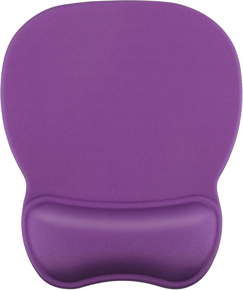 MROCO Ergonomic Mouse Pad with Gel Wrist Rest, Comfortable Mousepad with Smooth Wrist Support Surface and Non-Slip PU Base for Pain Relief, Computer, Laptop, Office & Home, 9.4 x 8.1 in, Violet Purple - Image 1