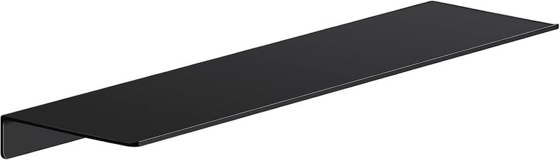 Danpoo Wall Shelving Solution, Metal Wall Shelf, Black Floating Shelf for wall, Small Bathroom Shelf, Shower Organizer, Aluminum, Wall Mounted With Screws Or Glue (20 inch) - Image 1