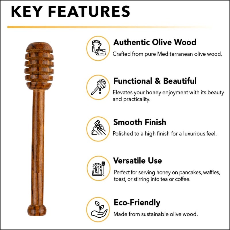 Flavoma Honey Stick | Wood Honey Stick | 6 inch Honey Stick | Wooden Honey Spoon | Honey Dip Wood Stick Honey Spoon | Natural Honey Drizzle | Honey Server - Image 5