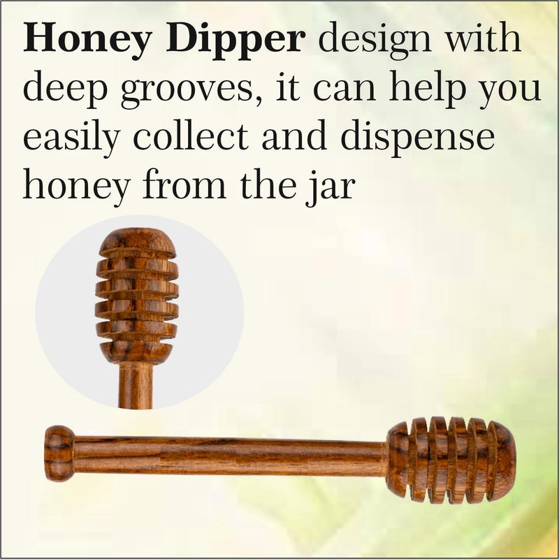 Flavoma Honey Stick | Wood Honey Stick | 6 inch Honey Stick | Wooden Honey Spoon | Honey Dip Wood Stick Honey Spoon | Natural Honey Drizzle | Honey Server - Image 3