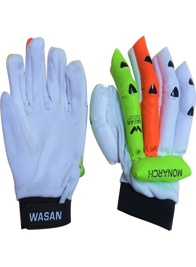 Wasan Cricket Batting Gloves-(10-16 Years) White, Sz. Youth - Image 1
