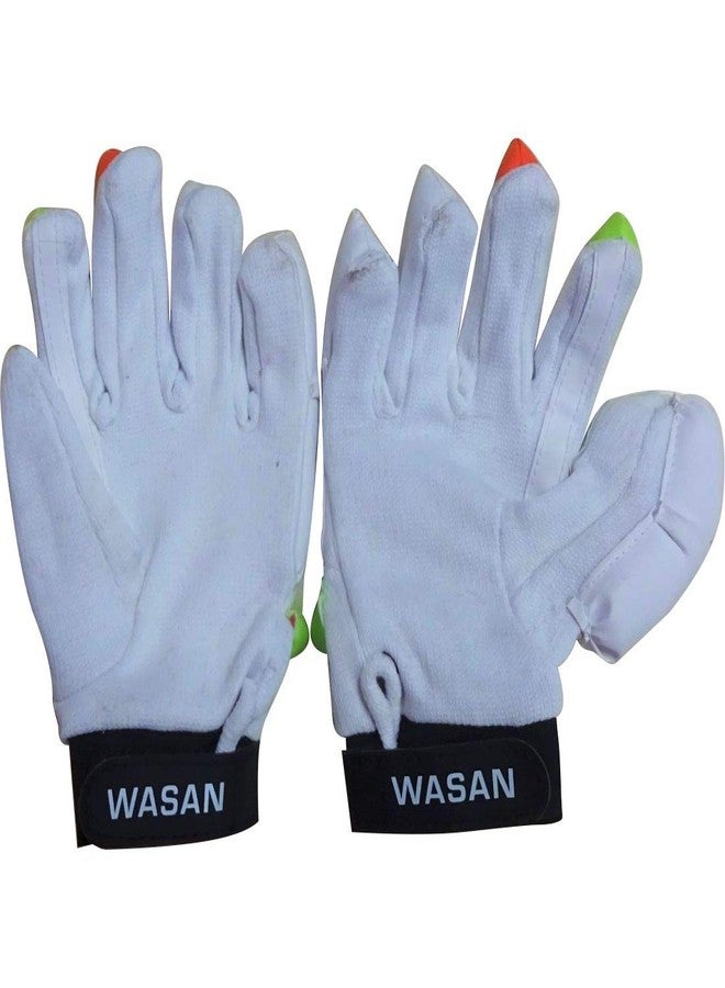 Wasan Cricket Batting Gloves-(10-16 Years) White, Sz. Youth - Image 2