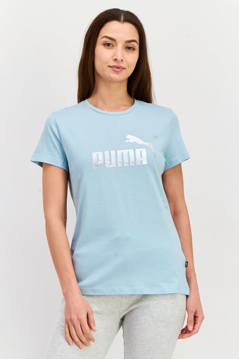 PUMA Women Sportswear Fit Short Sleeve Training Top, Turqioce - Image 1