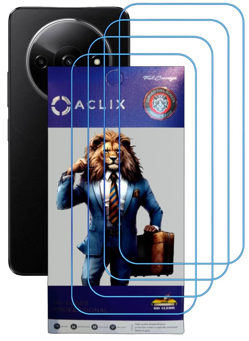 ACLIX 4 Pieces Antistatic ESD Dustproof Premium Quality High Definition Clear Tempered Glass Screen Protector Designed For Xiaomi Redmi A3 - Image 1