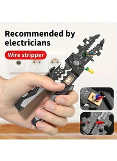YOGVAYNA YOGVAYNA 25in1 Multifunction Wire Strippers Electeical 8 inch Wire Crimping Tool Wire Cutter Professional Electrician Pliers Tools and Cable Stripper for Cutting Stripping Shearing  - Image 4