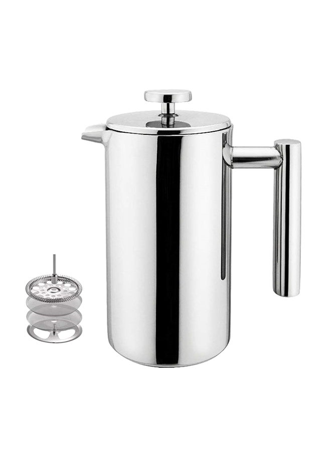 NIBEMINENT French Press Coffee Maker Silver 350ml  - Image 1