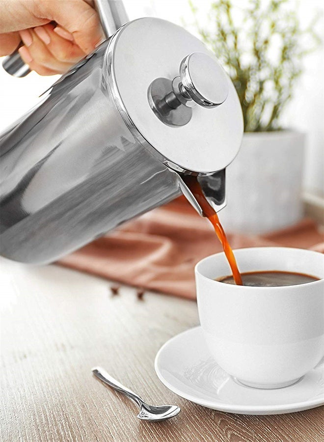 NIBEMINENT French Press Coffee Maker Silver 350ml  - Image 5