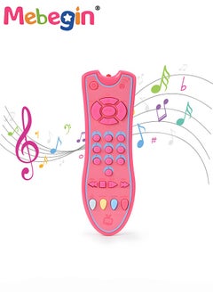 MEBEGIN Baby TV Remote Toy with Light and Sound, Early Multi-Language Educational Toys with 3 Different Languages, Infant Sensory Learning Toys, Ideal Gift for Kids Aged 18Months＋, 2 AAA batteries(not included), 5.3*18*3cm  - Image 2