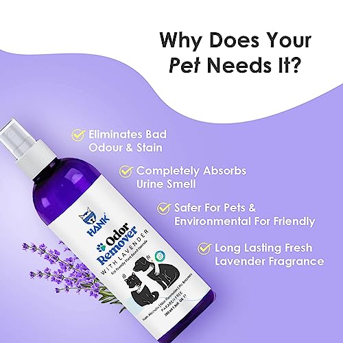 HANK Dog Odour Remover - Urine Smell Odor Eliminator - Enzyme Cleaner - Puppy Friendly Home Deodorizer - Long Lasting Lavender Spray - Kennel Floor Cleaner - Pet & Child Safe - 200ml - Image 3