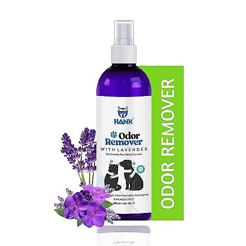 HANK Dog Odour Remover - Urine Smell Odor Eliminator - Enzyme Cleaner - Puppy Friendly Home Deodorizer - Long Lasting Lavender Spray - Kennel Floor Cleaner - Pet & Child Safe - 200ml - Image 1