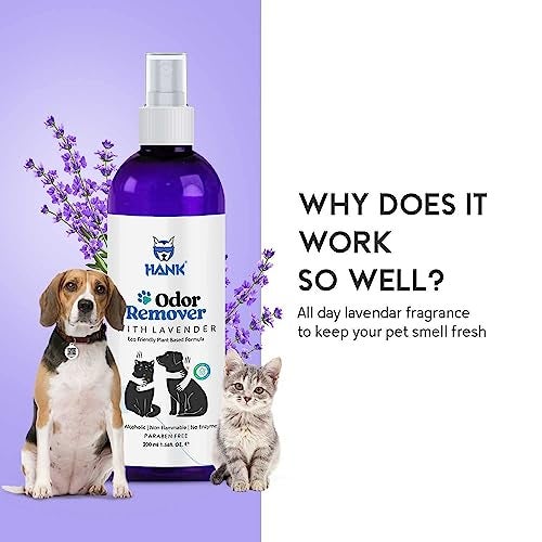 HANK Dog Odour Remover - Urine Smell Odor Eliminator - Enzyme Cleaner - Puppy Friendly Home Deodorizer - Long Lasting Lavender Spray - Kennel Floor Cleaner - Pet & Child Safe - 200ml - Image 4