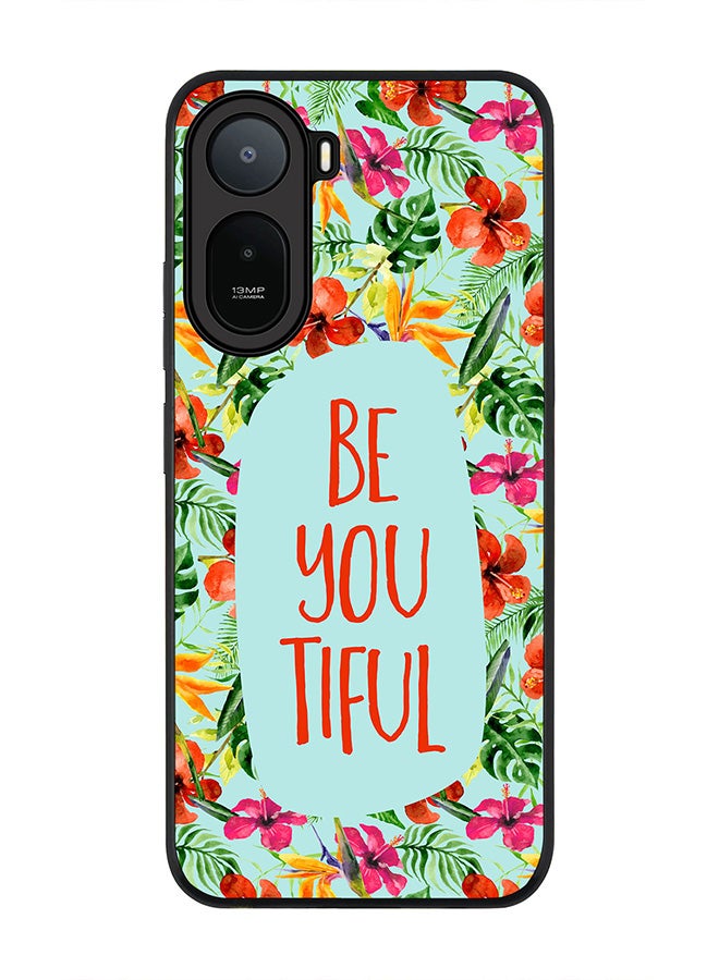 Stylizedd Rugged Case for Xiaomi Redmi A7 Pro 4G / Poco C81 / Poco C81 Pro / Poco C85x 5G- Slim Fit Hybrid Rubber Cover Be You Tiful
