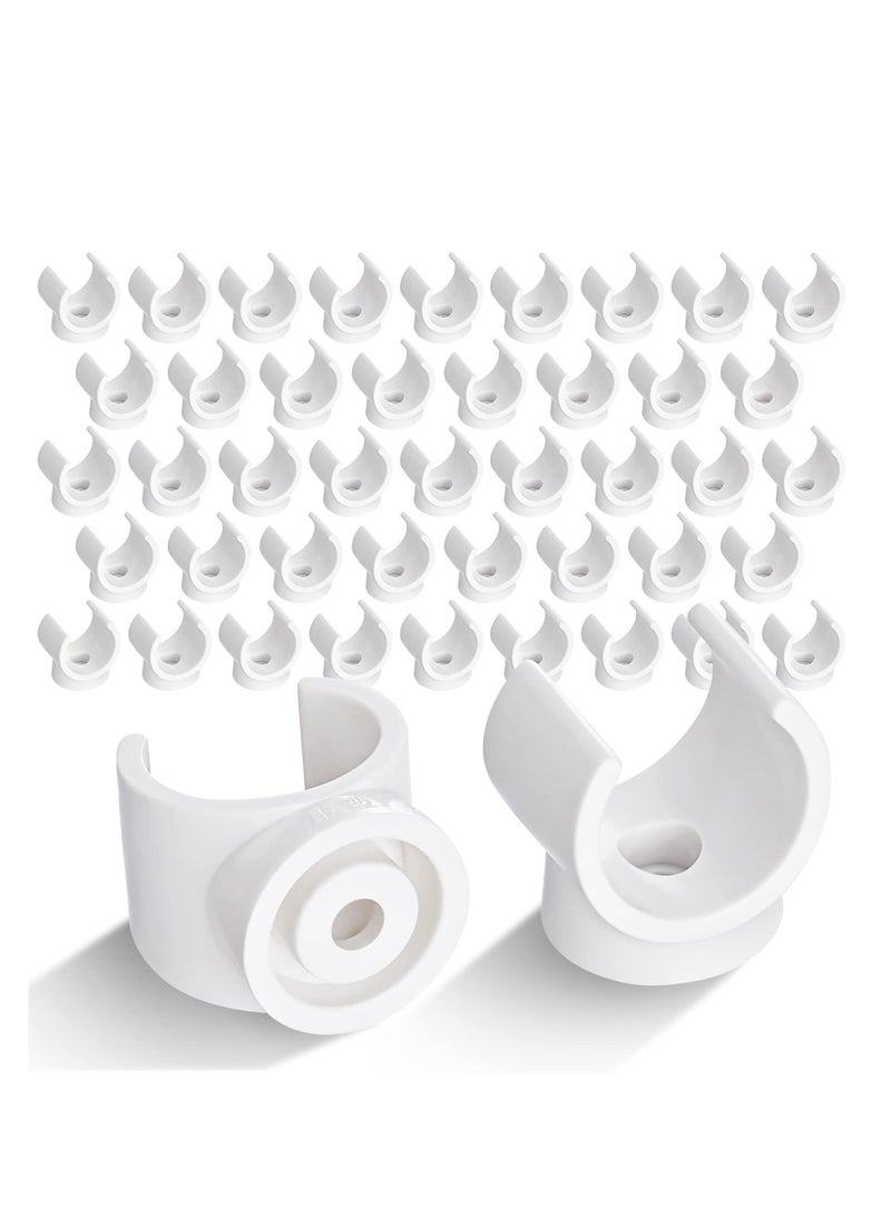 SYOSI PEX Pipe Clamps Holder - Secure Your Pipes with 50 Packs 1/2 Inch ,16 mm Pipe Clamp Pipe Holder PEX Tubing Clamps PVC Water Pipe Support Hangers U-Hook Plastic Pipe Clamp Tools - Image 1