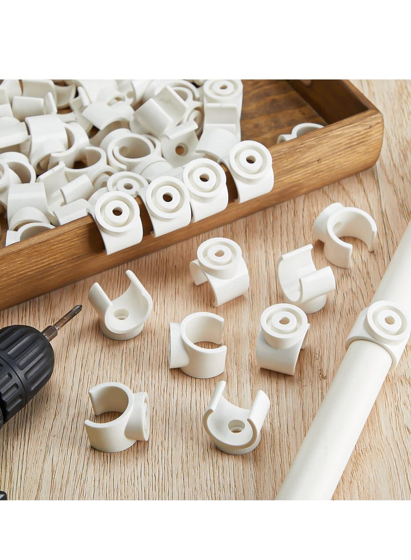 SYOSI PEX Pipe Clamps Holder - Secure Your Pipes with 50 Packs 1/2 Inch ,16 mm Pipe Clamp Pipe Holder PEX Tubing Clamps PVC Water Pipe Support Hangers U-Hook Plastic Pipe Clamp Tools - Image 5