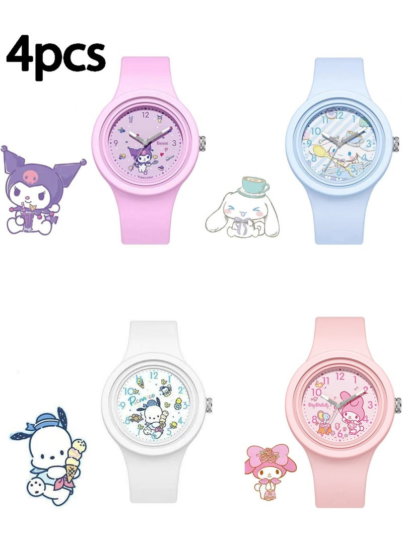 بولوز 4 أجهزة كمبيوتر شخصية ساعات الأطفال,3D جميلة كرتون الرقمية الرياضة ساعة السيليكون ساعات المعصم أفضل هدية للفتيات 3-11 سنة من العمر الأولاد,الوقت التدريس سهلة القراءة الوقت - Image 1