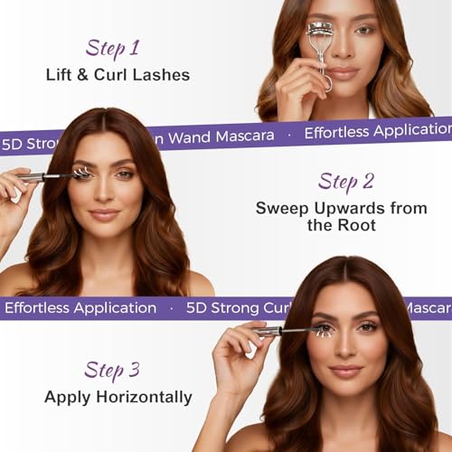 Luxenwell 3D Curling Eyelash Mascara | Lash Extension Safe Makeup Long Lasting Waterproof Iron Mascara For Thickening Softer Fuller Lashes - Image 5