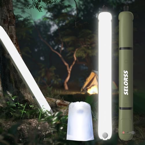 SELORSS Inflatable Outdoor Camping Light, Meets IP66 Waterproof Standard, Provides 2000 mAh Charging, Suitable for Camping, Hiking, Traveling and Other Outdoor environments.(Green). - Image 1