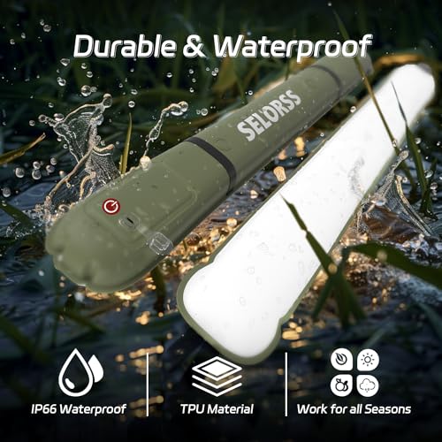 SELORSS Inflatable Outdoor Camping Light, Meets IP66 Waterproof Standard, Provides 2000 mAh Charging, Suitable for Camping, Hiking, Traveling and Other Outdoor environments.(Green). - Image 4