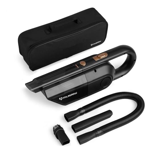 MILAGROW Handheld Cordless Vacuum Cleaner (CoinSucker-Pro) with 10kPa Strong Suction, Multipurpose & Rechargeable Vacuum Cleaner for Car, Home & Office (Black) - Image 1
