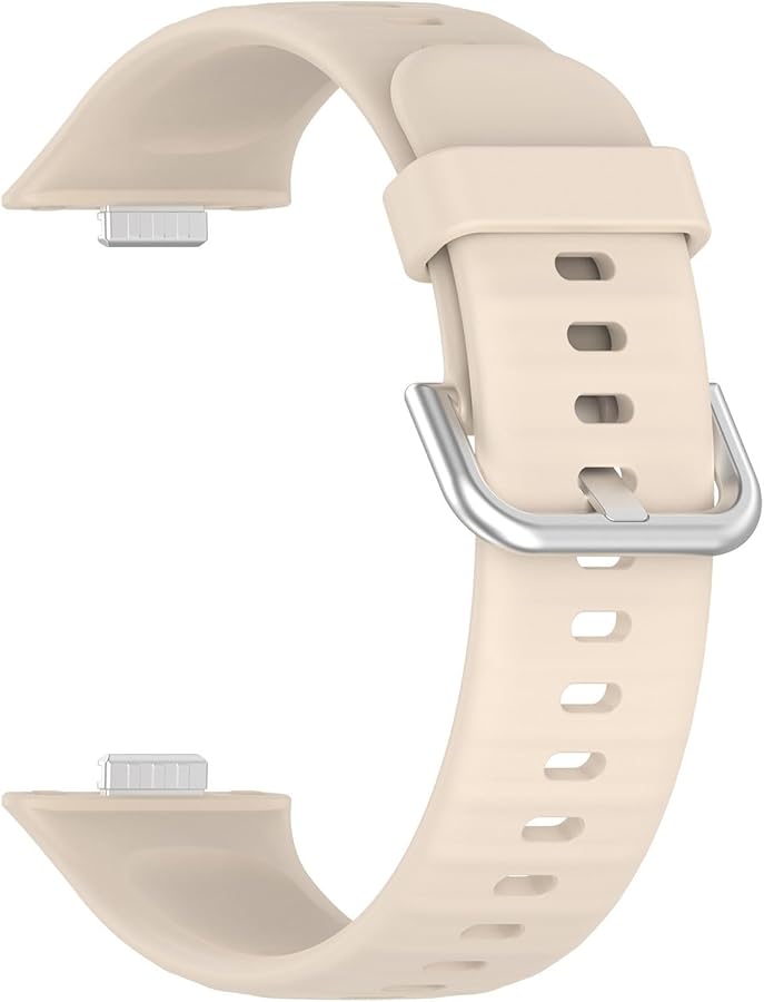 White Soft Silicone Replacement Watch Band Compatible Strong Elastic Lightweight Straps - Image 1