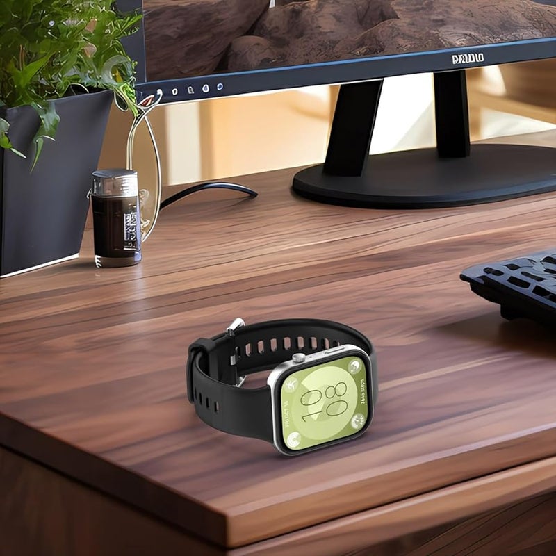 White Soft Silicone Replacement Watch Band Compatible Strong Elastic Lightweight Straps - Image 3