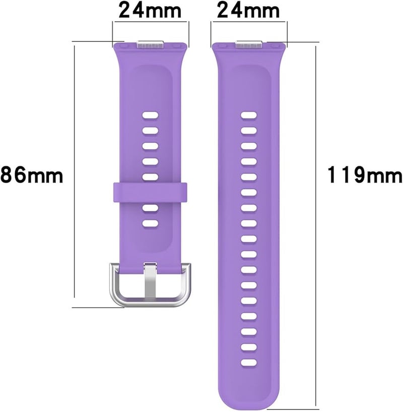 White Soft Silicone Replacement Watch Band Compatible Strong Elastic Lightweight Straps - Image 4