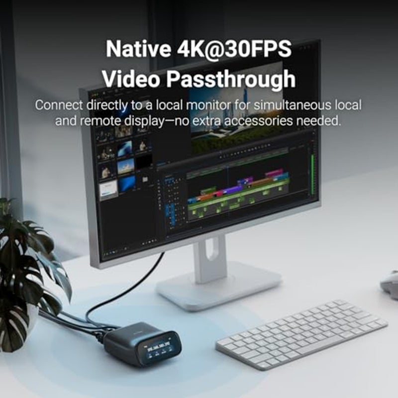 Comet Pro GL-RM10 Remote KVM عبر شبكة Wi-Fi، شبكة Wi-Fi 6 ثنائية النطاق، عبور 4K@30FPS، شاشة لمس، 32 جيجابايت eMMC، دعم Tailscale الوصول عن بعد للتعافي من الكوارث، المكتب المنزلي، تكنولوجيا المعلومات الاحترافية KVM Wi-Fi 6 ثنائي النطاق، عبور 4K@30FPS، صوت ثنائي الاتجاه، شاشة لمس 2.22 بوصة، 32 جيجابايت eMMC، مقياس خلفي متكامل - Image 4