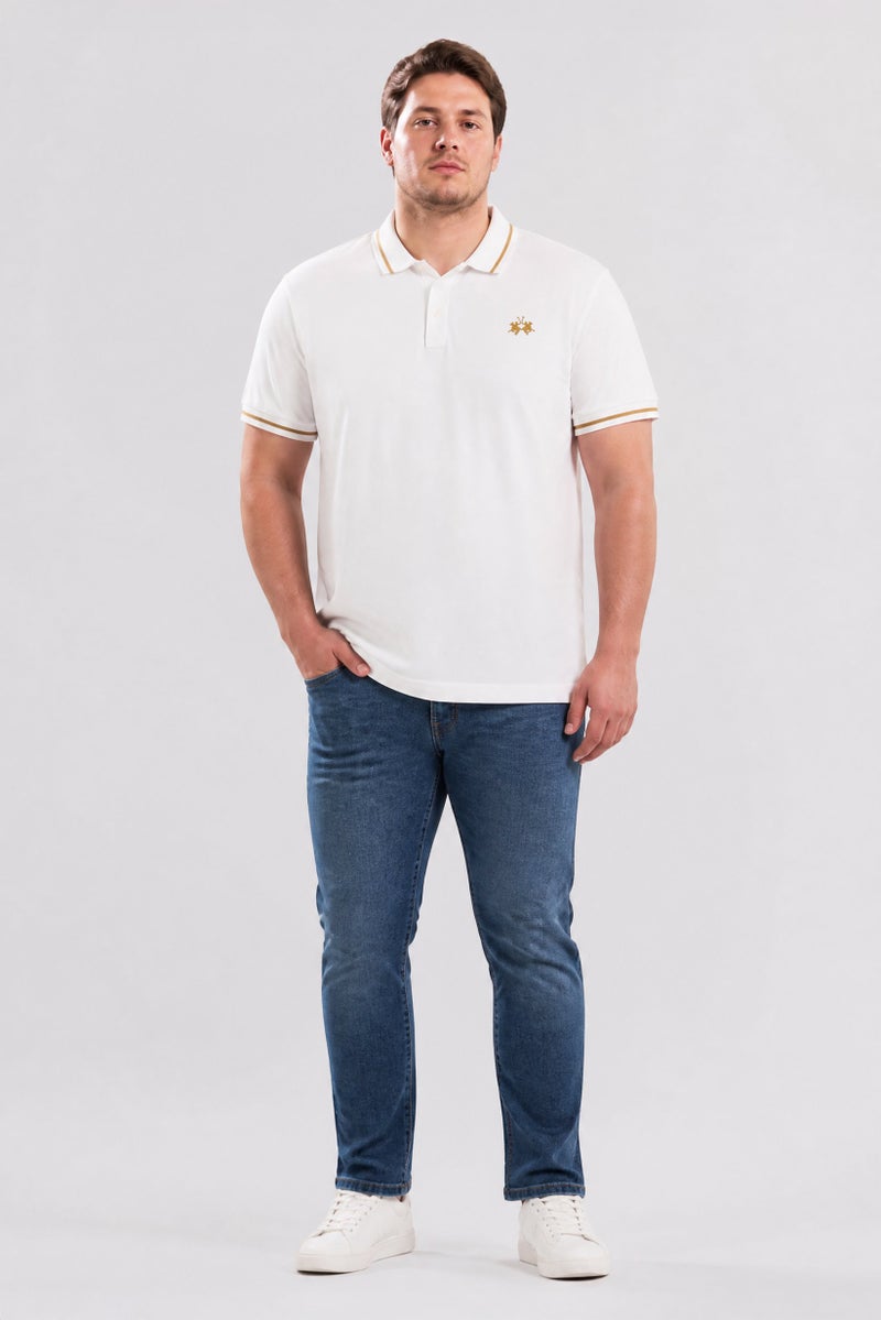 La Martina Men Regular Fit Embroidered Logo Short Sleeve Polo Shirt, White - Image 2